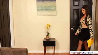 Cutie with Small Tits Lily Adams Fucks the Boss Man