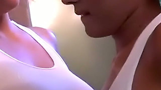 Two Latinas Wet From the Pool - Pussy Licking on the Four-poster Bed