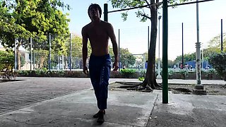 Adorable Fit Latino Abs Gets Massive Dick Handjob