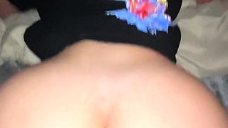 Perfect ass brunette sucing and banging POV