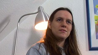 German neighbor tries first erotic casting