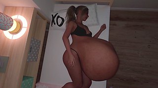 POV anime oral vore adventure with belly action and digestion