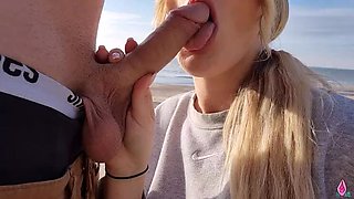 Hot Amateur Wife Fucks Stranger on Nude Beach in Public Outdoor Sex