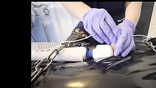 Mature BBW Dominatrix Satana Teases Bound Gimp in Medical Room - Part 3 BDSM Femdom