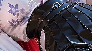 Rias Gremory in Stockings and Kimono to the Cream in the Ai Version of Dxd