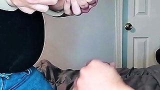 Huge Tits Shooting Milk on a Dick as He Jerks off