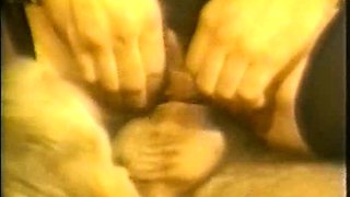 Blond and brunette lesbians licking pussy
