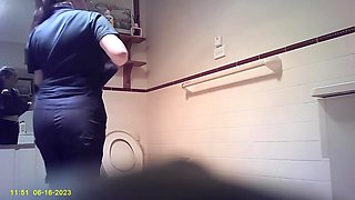 Big tits pasty stepsister spied with thong jammed up her crack and shaved pussy