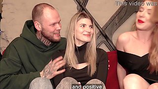 Bashful fresh roomie gets tempted into torrid three-way by the duo