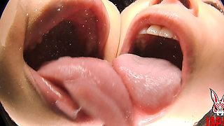 POV Spit Frenzy: 2 Tongues, 1 Lens, You Overwhelm in Saliva as Tsubaki Kato & Iori Tease You with Their Dripping Mouths.