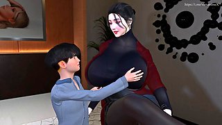 Xiao Zhi and his doctor aunt s hotel play ft. Unknown: Blowjob, Hardcore  Big Ass Porn