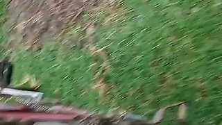 Yangji Shows Her Pussy Hole, Her Angry Husband Masturbates in the Forest