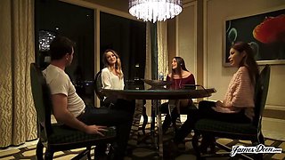 James Deen Pounds Avi Love, Bambi and Sami Parker in Reverse Gangbang