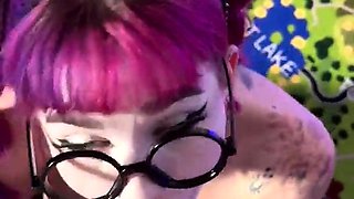 Freaky teen cocksucker fucked doggystyle and facialized