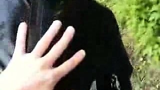 Blonde amateur blowjob POV in public
