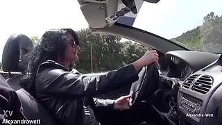 Alexandrawett Blowjob Outdoor with LeonRumble's Big Cock Public Cum