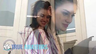 Bubble butt Stefany Kyler Rides her Bf\u2019s cock POV and gets tight ass fucked deep - True amateur