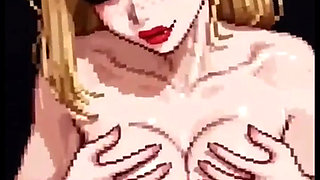 Just Blonde Pixel Boobs Girls, Ai Animation