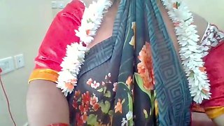 Telugu Blue Saree Aunty Open Bigboobs Sucking Puffy Nipples Sucking Dirty Talking Telugu Audio