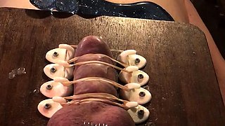 Femdom fetish mistresses fuck bdsm loser with strapon