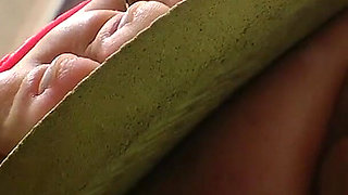 Karate Lesbian Feet Fight Face - White Perfect Nails