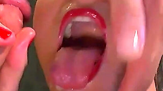 Brunette Slut Takes Hard Gangbang Facials and Deepthroat