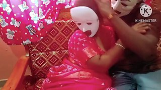 Horny Indian House Owner Fucks New Tenant - Desi Bhabhi Big Natural Tits Blowjob & Pussy Eating