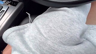 Handjob on a Busy UK Motorway by a Sexy Milf with a Big Cock