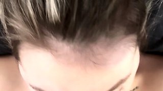 Amateur blondes pov blowjob and hardcore fun with lucky dude