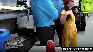 One Little Thief Pixie Smalls and four big cocks