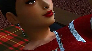 Insimology - Gameplay - Roleplay - Indian Red Saree Wearing Big Boobs and Ass Stepmom Fucks with Her Stepson