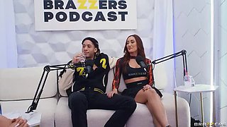 Brazzers Podcast Threesome: Chloe Amour & Luna Star Suck Big Cock HD
