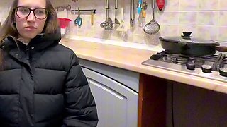 called cleaning and fucked in the kitchen cum in mouth