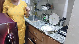I Find My Horny Step Mom in the Kitchen - Porn in Hindi