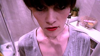 Amateur striptease and Solo masturbation