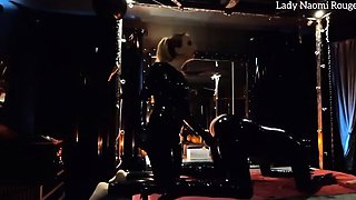Lady Naomi Rouge - Rubber Slave in the dungeon