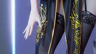 Gfriend-mago Ancient Style; Elegant Cheongsam; Crotchless Black Stockings