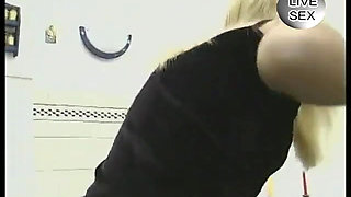 Blonde teen masturbates and gets jizzed on her nice tits