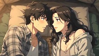 Stepmom and Stepson Too Close to Resist in Tent – Forbidden Hentai Night