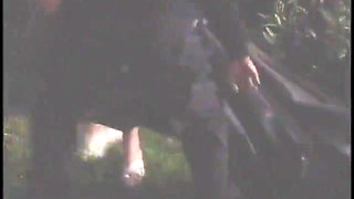 Busty blonde gets her asshole fingered and pool stick shoved in her pussy