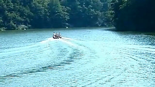 Debbie Masturbating in a Rubber Boat