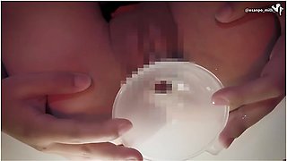 Insertion Of Foreign Objects. A Special Act Of Pouring Raw Eggs Into The Body Through Her Vagina. - She Is Sure To Be A That Such A Beautiful Woman Opens Herself. - She Drowns In Pleasure By Pressing Her Boobs Against The Glass With A