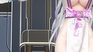 Featured Haku (yawane) - a Thousand Lanterns Traditional-style Seductive Qipao, Thong, White Stockings, High Heels