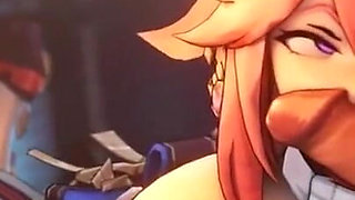 Yae Miko Worship's Your Cock and Kisses It Teasing You Genshin Impact 60 Fps HD