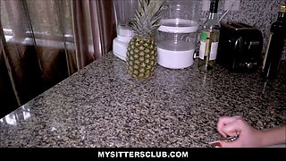 Adorable teen nanny screwed for bad job