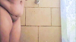 Mature Grandmother Taking a Nice Bath