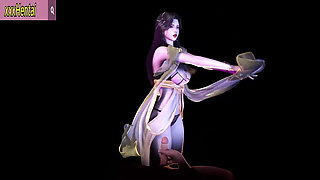 Beauty Lady Serve Deepthroat - 3D Animation