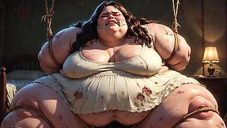 Virgin Fat SSBBW Bound - Scared & Begging for Cock in Her Hairy Pussy