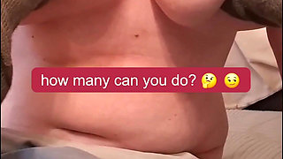 Lifting My Big Tits with Socked Feet - Count with Me