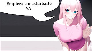 Spanish JOI con un juego para masturbarse.